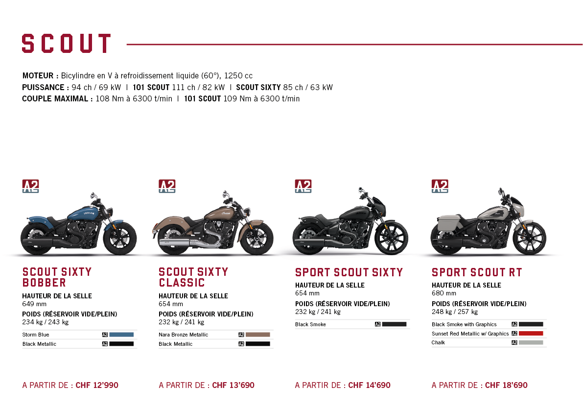 A poster showing different types of motorcycles, including Sport Scout, Sport Gity, and Bobber. AI generated content